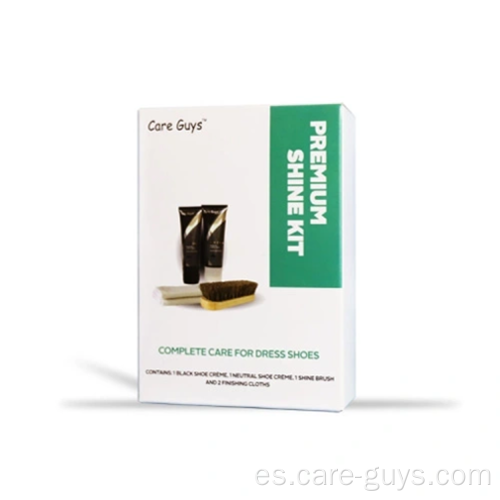 kit de cuidado de zapatos crema de restauración de cuero negro natural